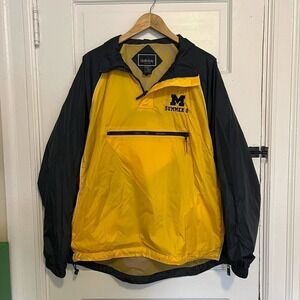 HOLLOWAY Yellow and Blue Pullover RACERS Jacket L